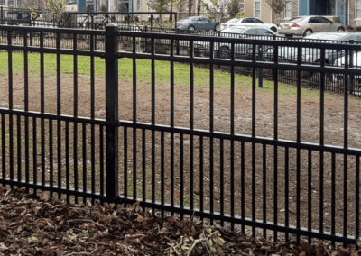 Metal Fence around the park