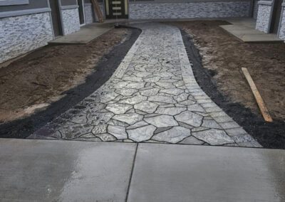 Stamped Concrete Walkway